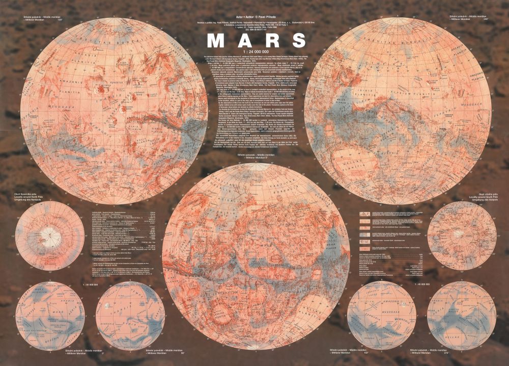 Mapa Marsu s brožurou - nesložená