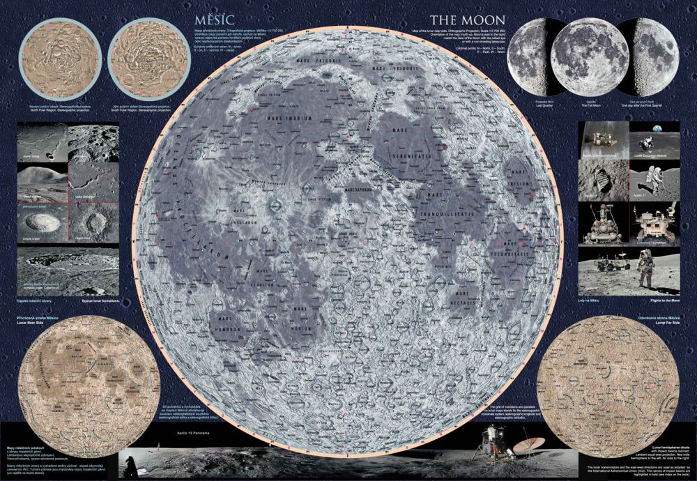 Nová mapa Měsíce - nesložená