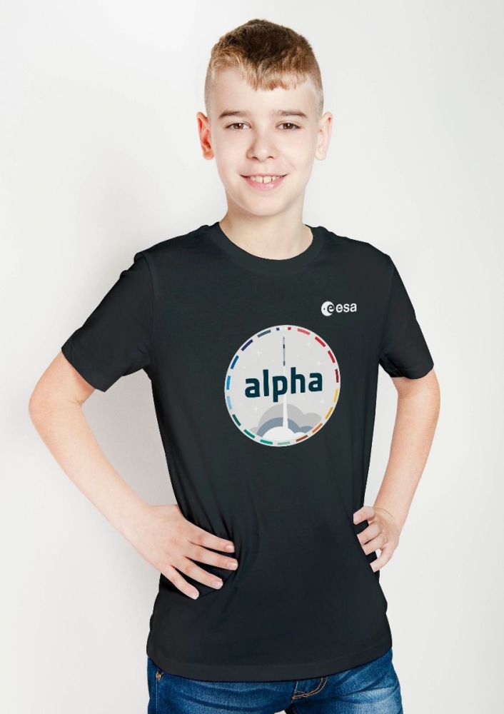 Tričko Alpha patch — dětské černé