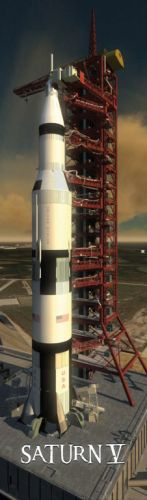 Raketa Saturn V 3D záložka
