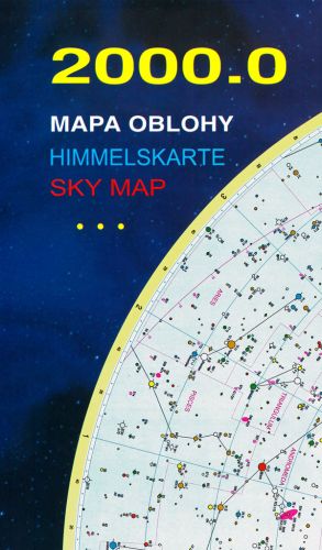 2000 mapa oblohy oboustranná, složená