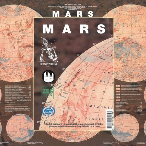 Mapa Marsu s brožurou - složená
