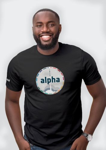 Tričko Alpha patch — pánské černé