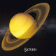 Saturn 3D magnetka