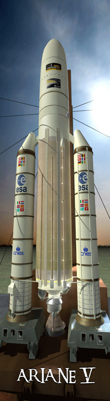Raketa Ariane 5 3D záložka