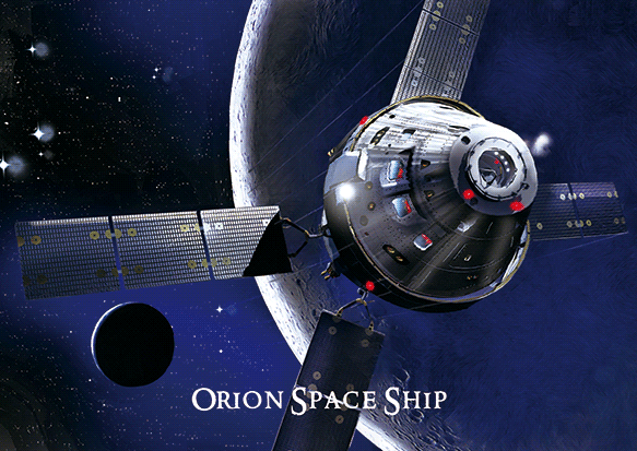 3D pohlednice - Orion space ship